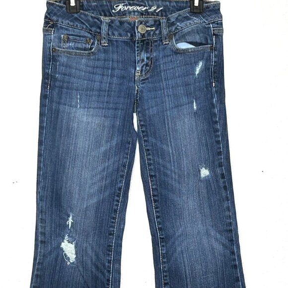 Forever 21 Distressed Bootcut Size 27 Jeans - Picture 3 of 15